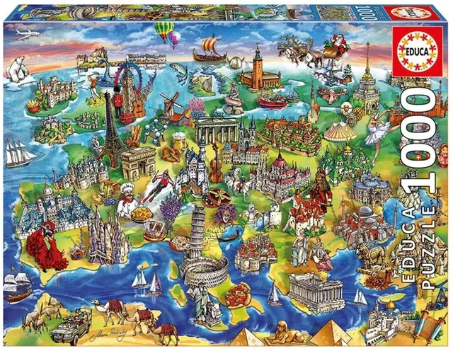 educa-european-world-puzzle-1000-teile-europakarte image 1