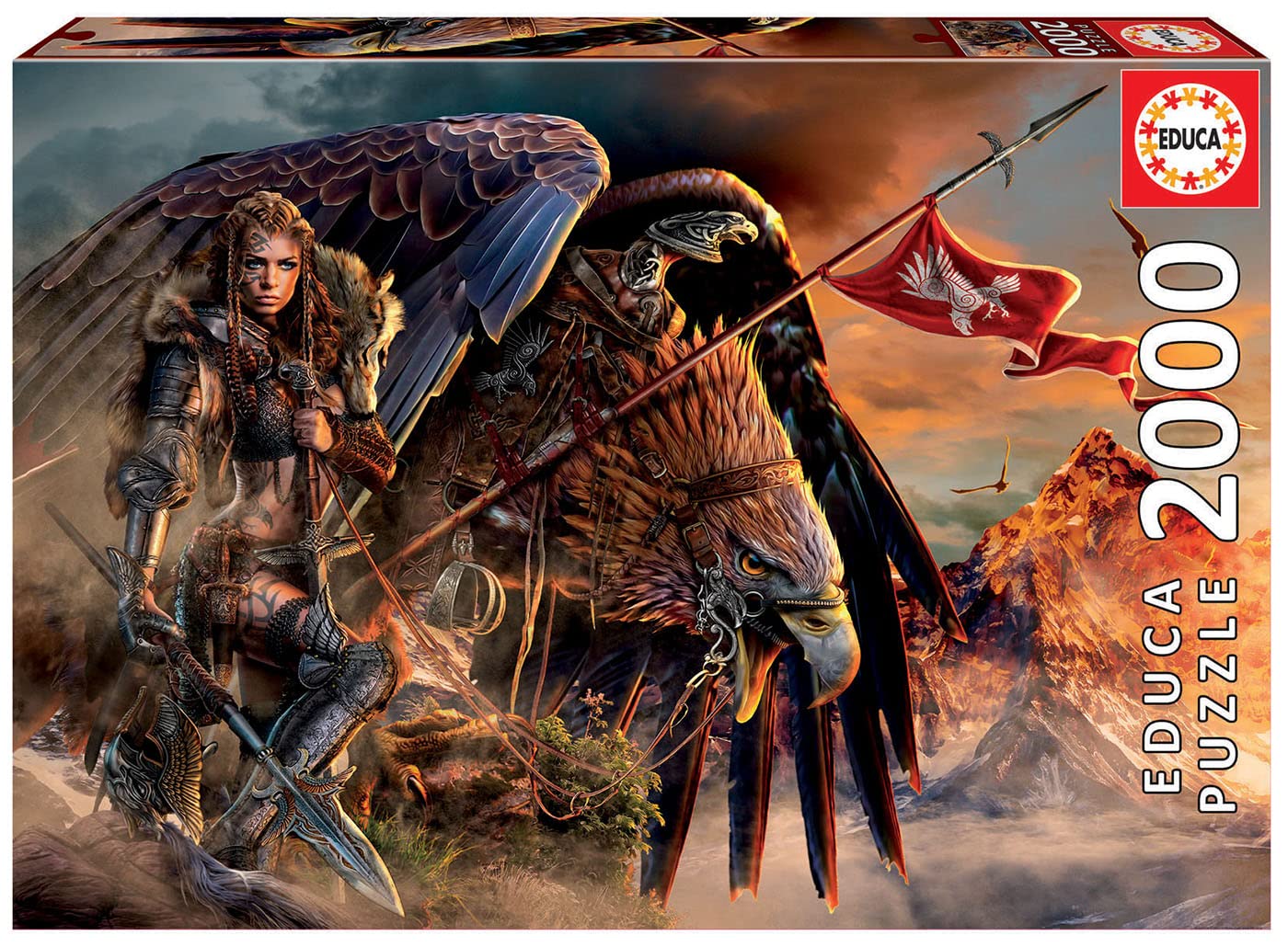 educa-eagle-rider-19277-puzzle-2000-teile-fantasy image 1