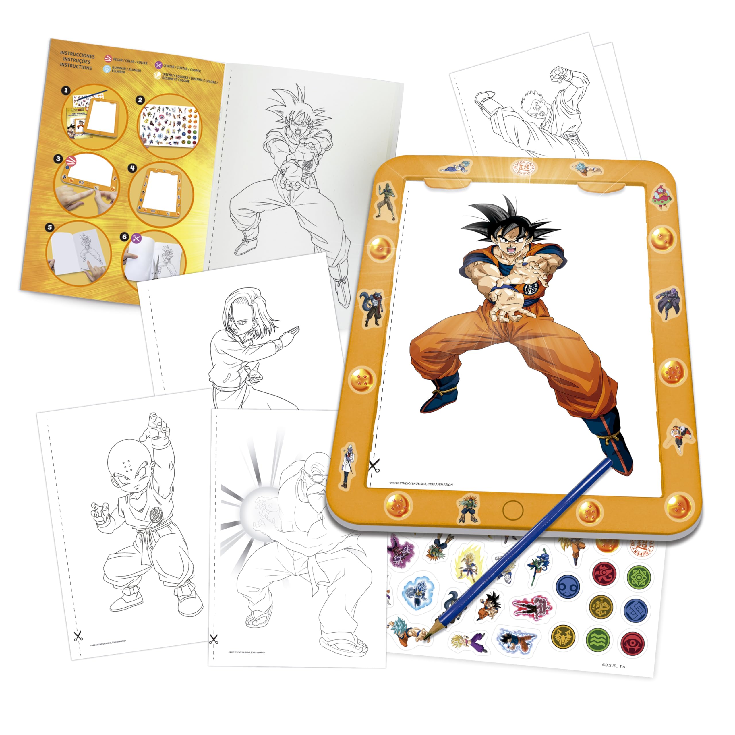 educa-arts-crafts-dragon-ball-zeichentisch-leuchttisch-ab-5-jahren image 2