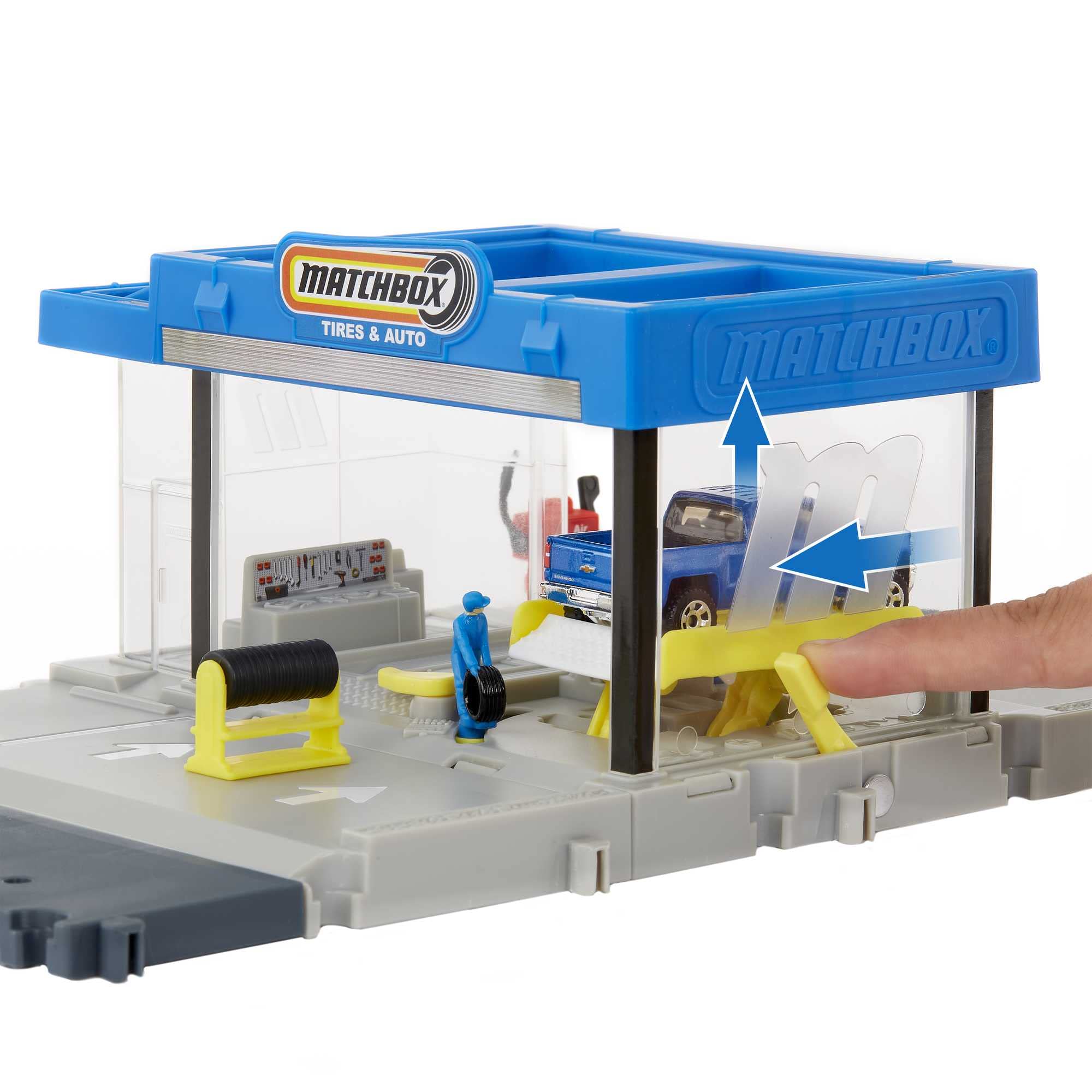 matchbox-action-drivers-hdl34-autoshop-spielset-mit-chevy-silverado-ab-3 image 4