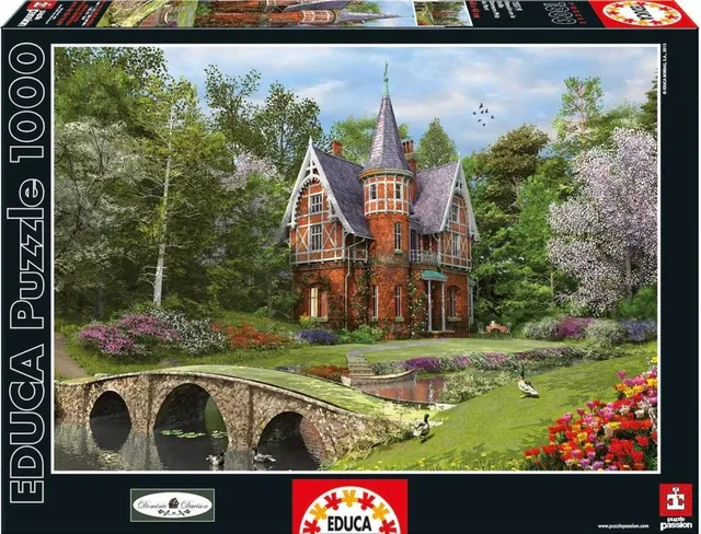 educa-15519-cottage-kopfsteinpflasterbr-cke-puzzle-1000-teile image 1
