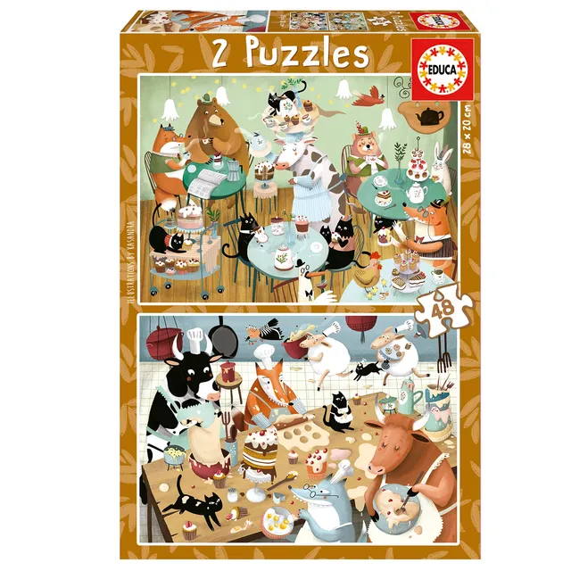educa-waldgeschichten-19687-puzzle-2x48-teile-ab-4-jahren image 1