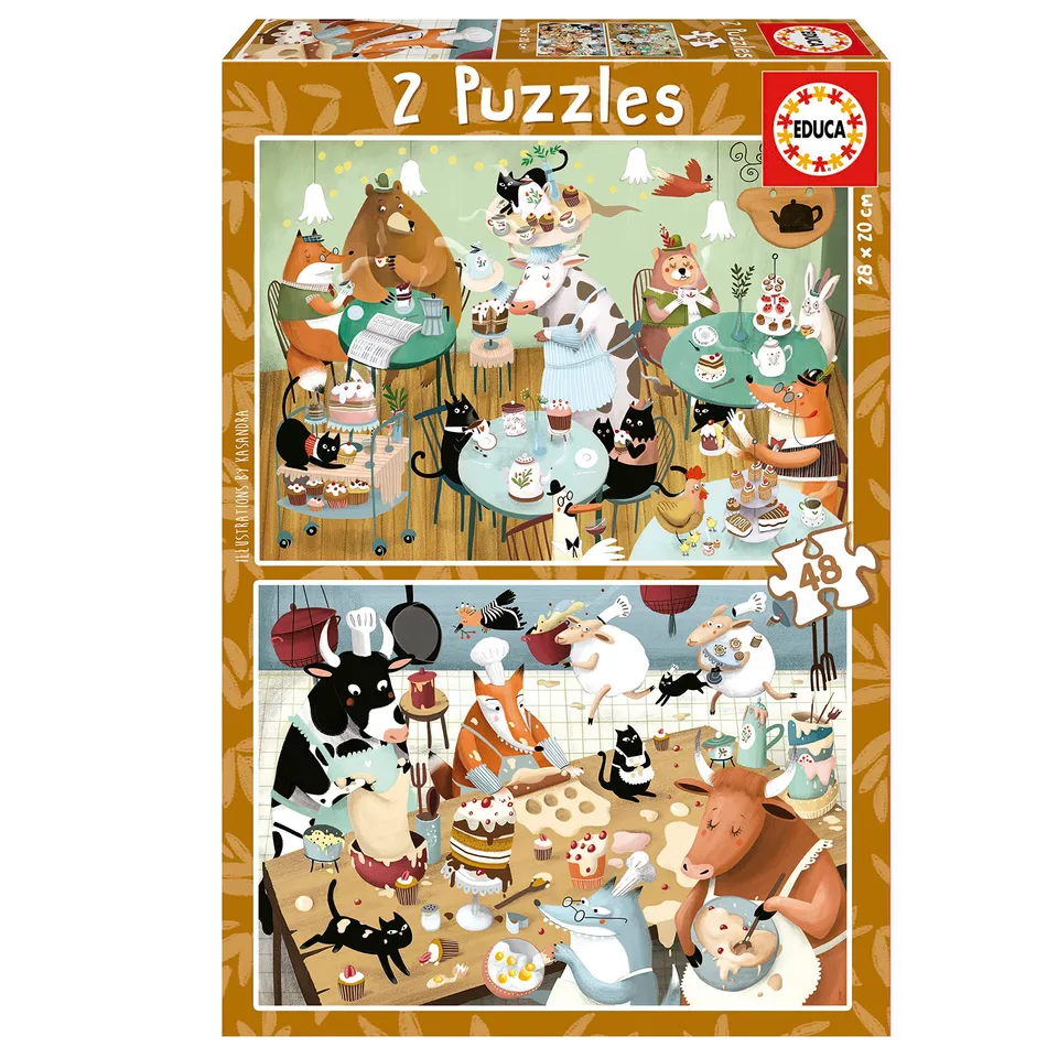 educa-waldgeschichten-19687-puzzle-2x48-teile-ab-4-jahren image 1