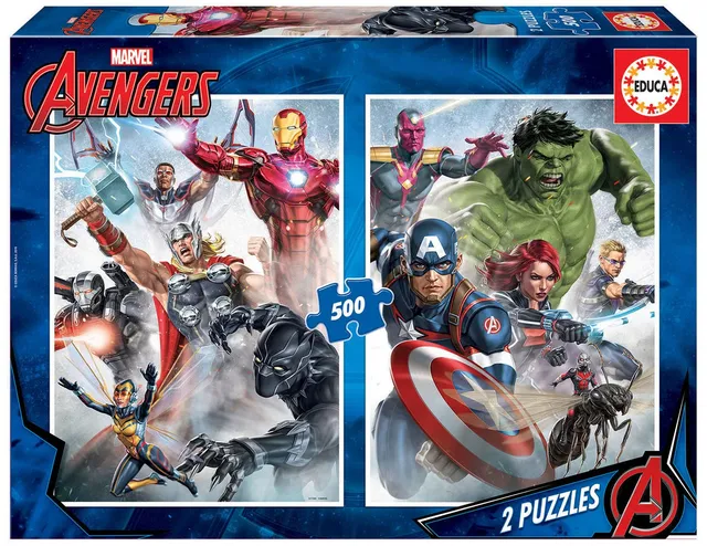 educa-marvel-avengers-2x500-teile-puzzle-set-ab-11 image 1