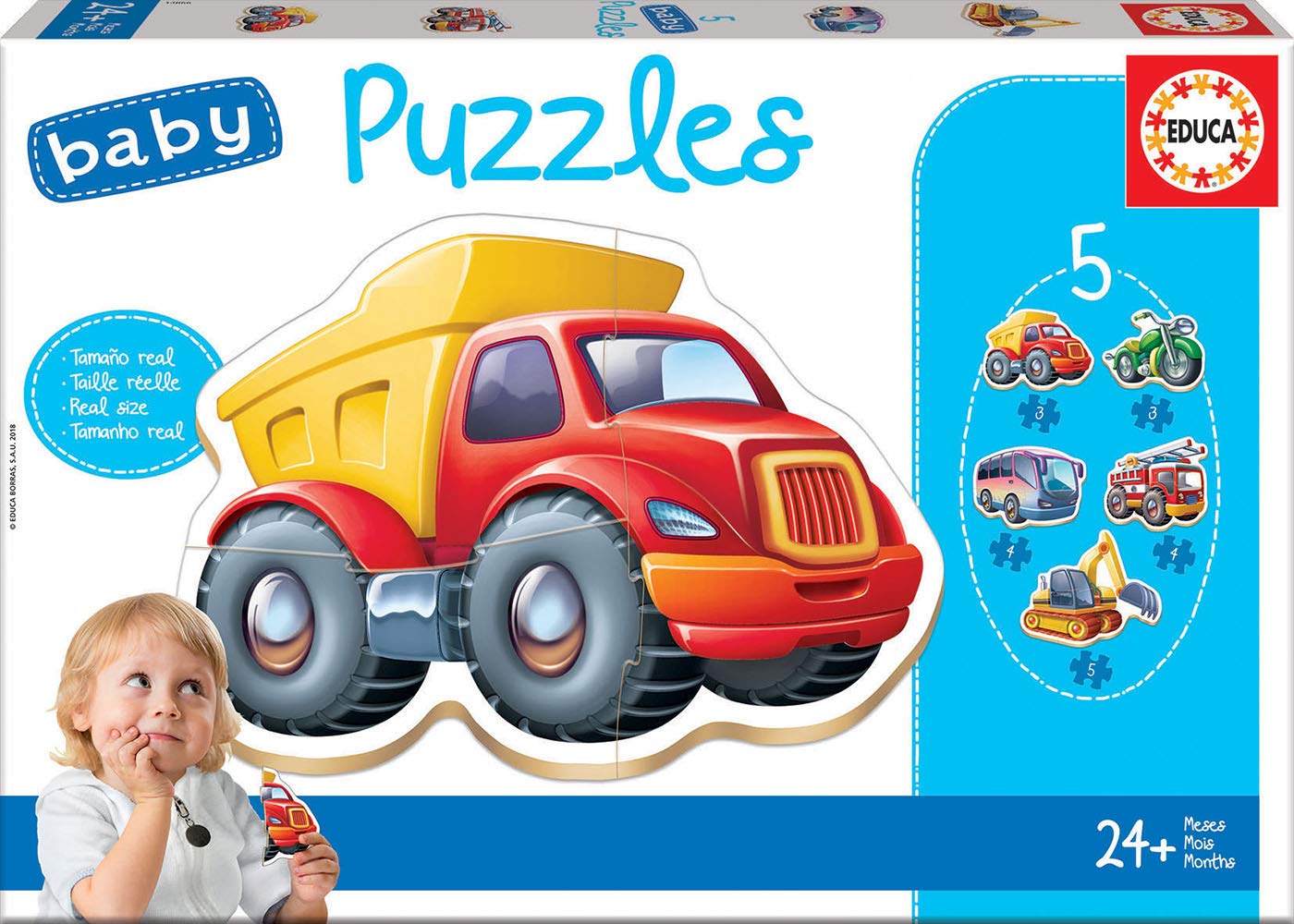 educa-baby-fahrzeuge-14866-babypuzzle-5in1-3-5-teile-ab-2-j image 1