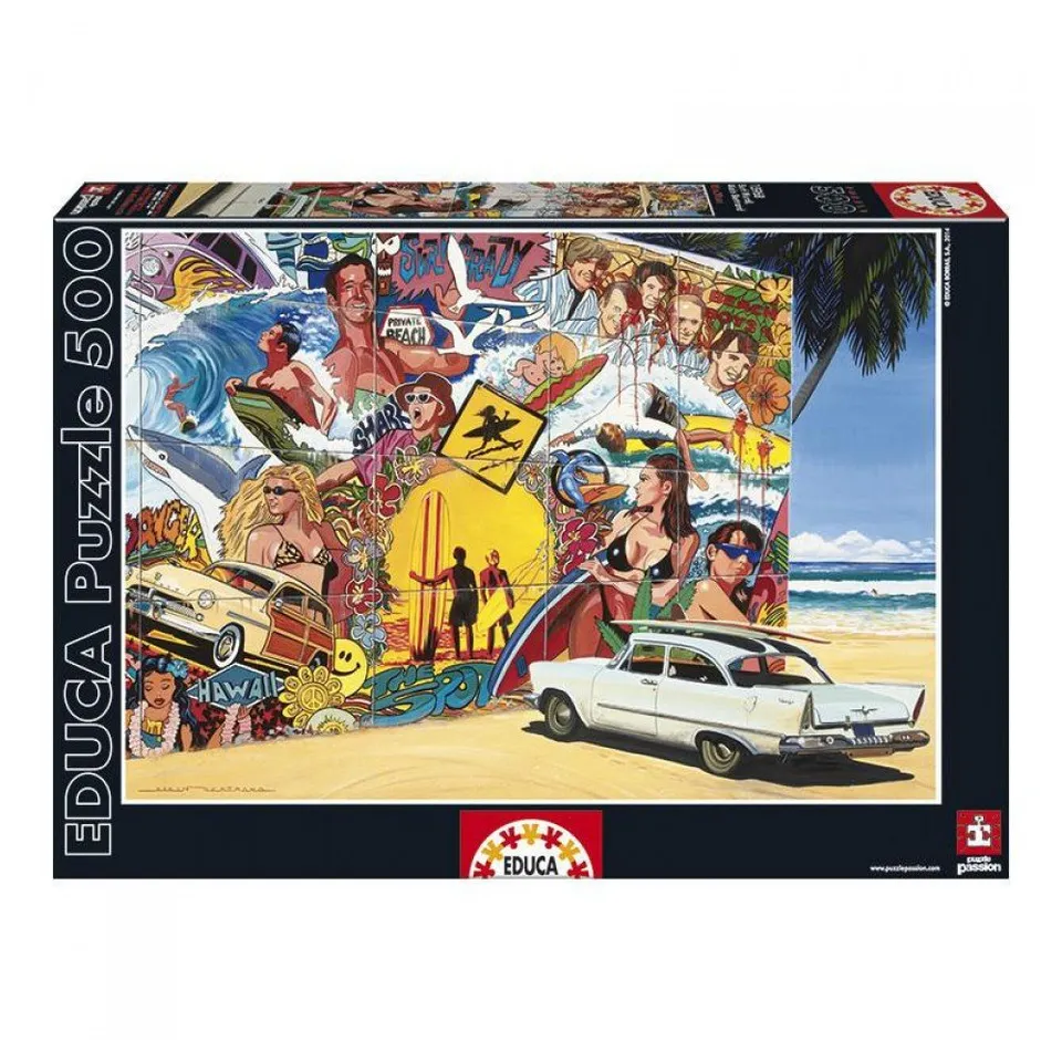 educa-15968-surf-alain-bertrand-puzzle-500-teile-meer image 1