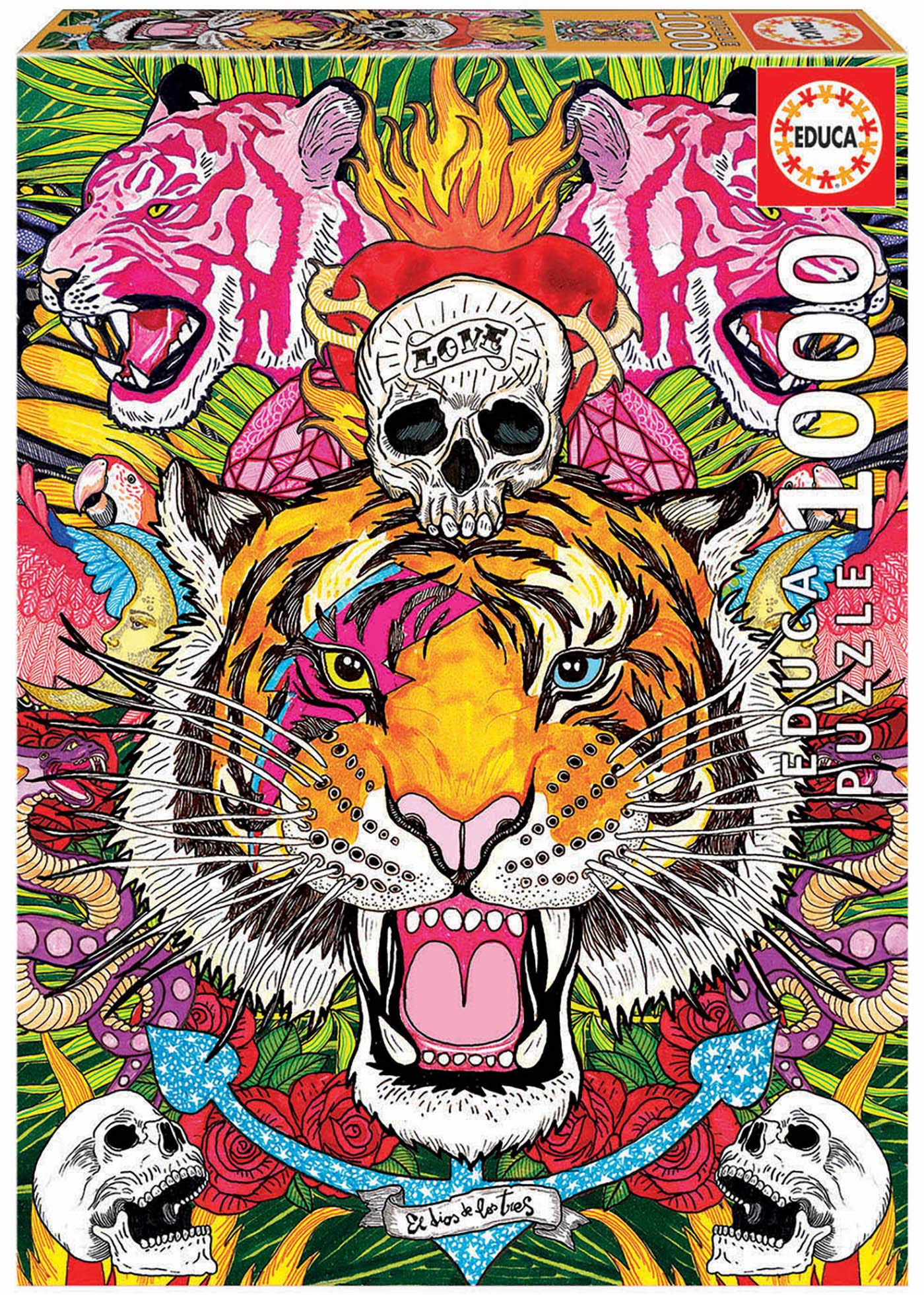educa-extase-19017-puzzle-1000-teile-tiger-68x48-cm image 1