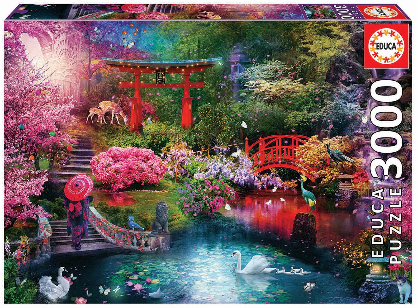 educa-japanischer-garten-19282-puzzle-3000-teile-zen-sakura image 1