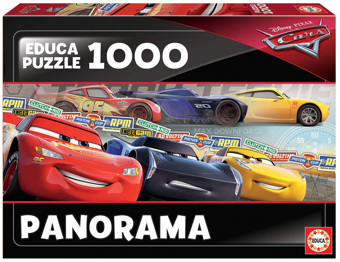 educa-cars-panorama-puzzle-1000-teile-68x48-cm image 1