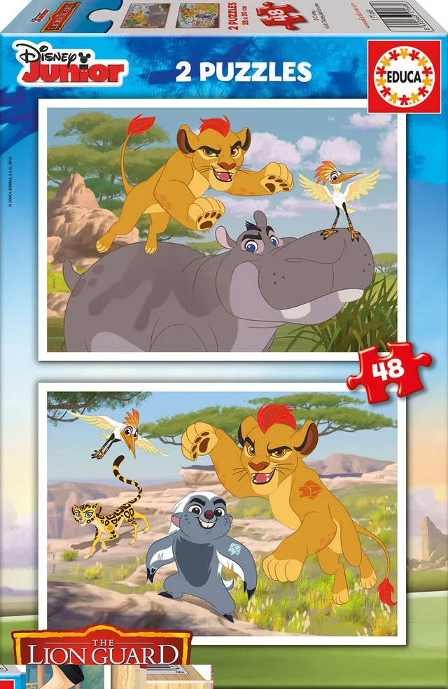 educa-17168-lion-guard-kinderpuzzle-2x48-teile-ab-4-jahren image 1