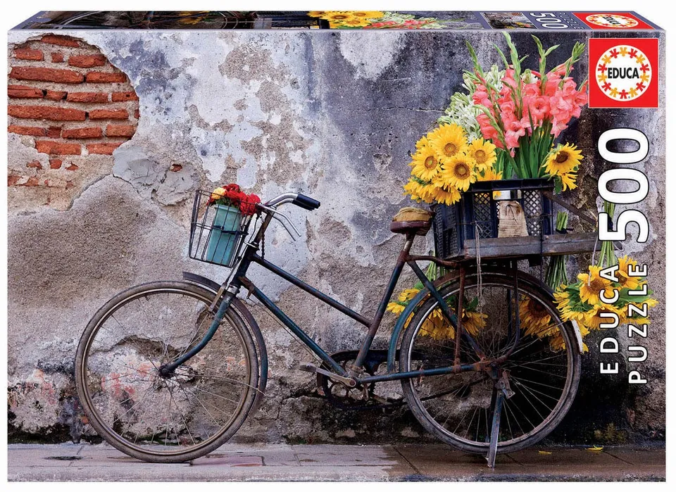 educa-fahrrad-mit-blumen-500-teile-puzzle-ab-11-jahren image 1