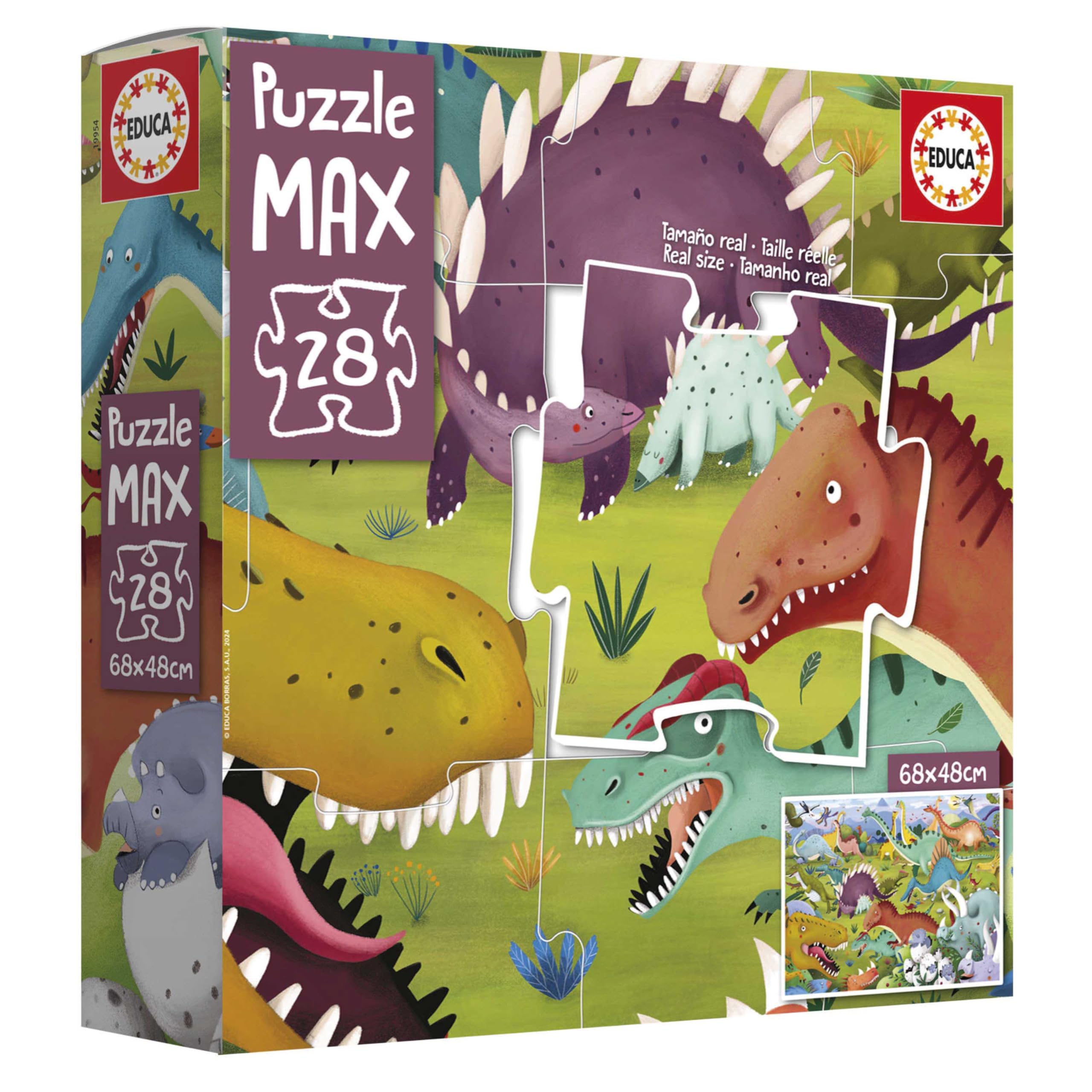 educa-puzzle-max-dinosaurier-kinderpuzzle-28-teile-xxl-ab-3-jahren image 4
