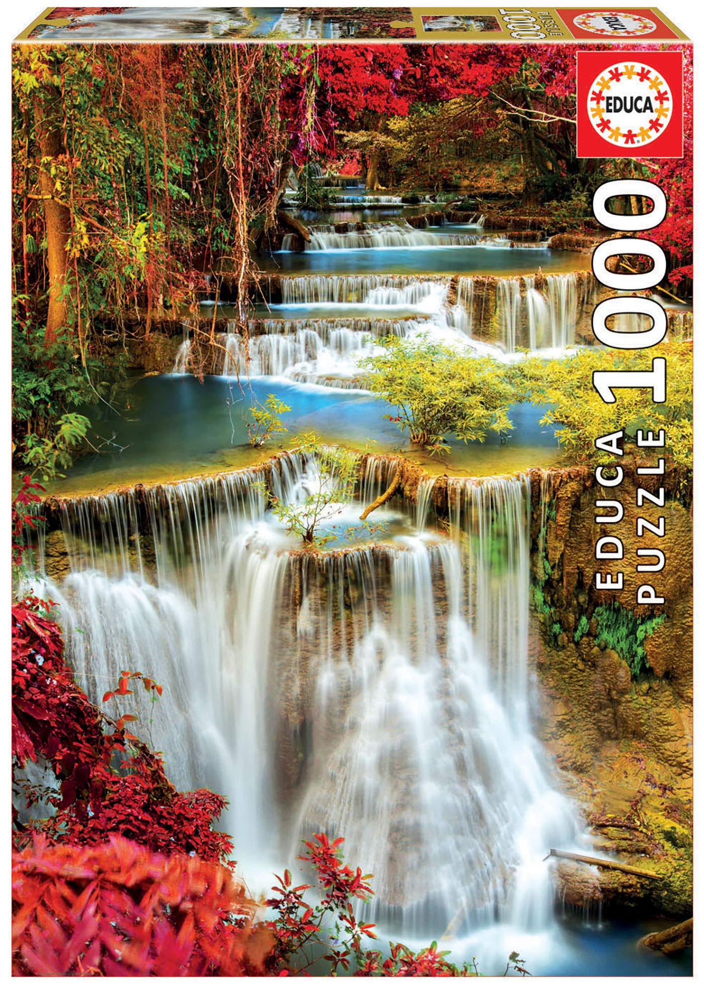 educa-wasserfall-im-wald-puzzle-1000-teile-natur image 1