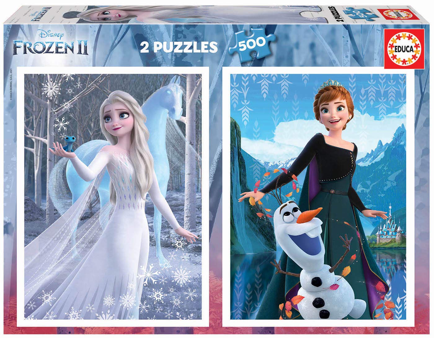 educa-eisk-nigin-2-2x500-teile-puzzleset-anna-elsa image 1