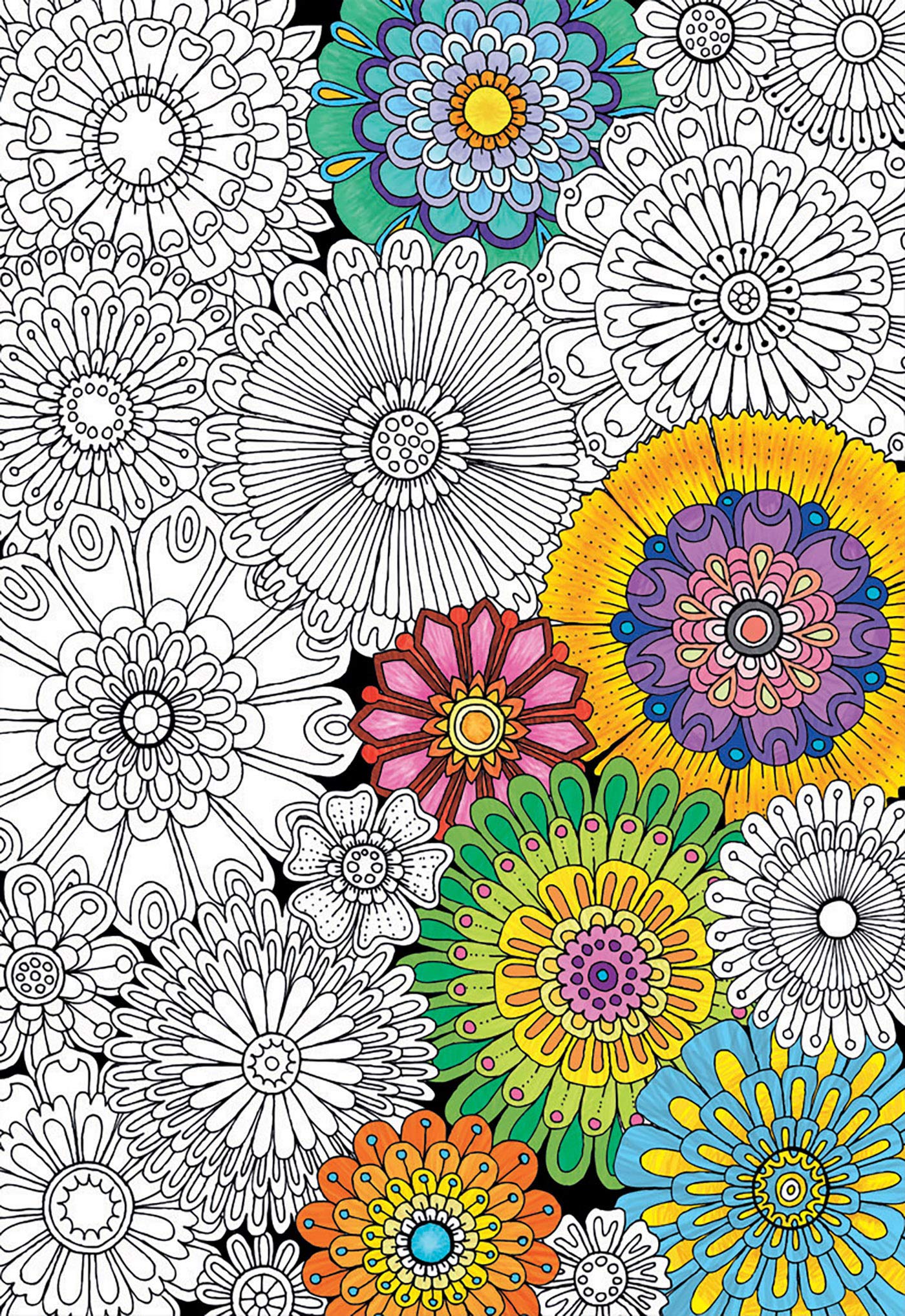 educa-17090-blossoms-colouring-puzzle-300-teile image 2
