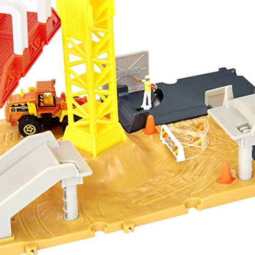 matchbox-action-drivers-hdl33-baustellen-spielset-mit-bulldozer image 8