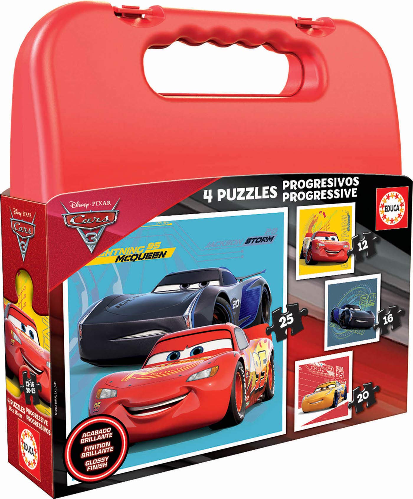 educa-cars-3-puzzlekoffer-kinderpuzzle-4x12-25-teile-ab-3-jahren image 1