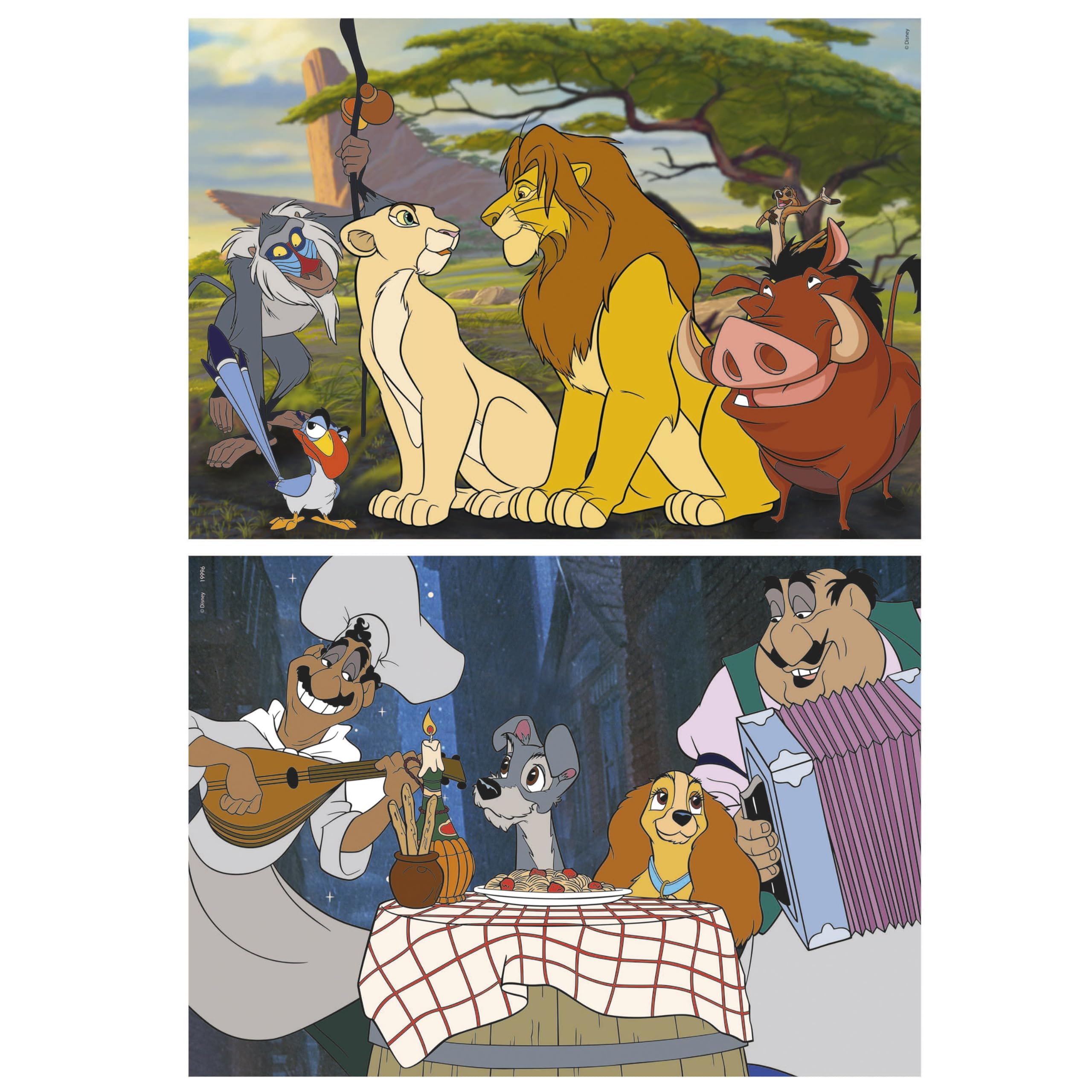 educa-disney-tiere-19996-kinderpuzzle-2x48-teile-ab-4-jahren image 2