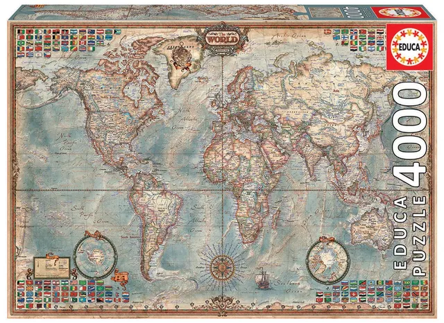 educa-antike-weltkarte-14827-puzzle-4000-teile-136x96-cm image 1