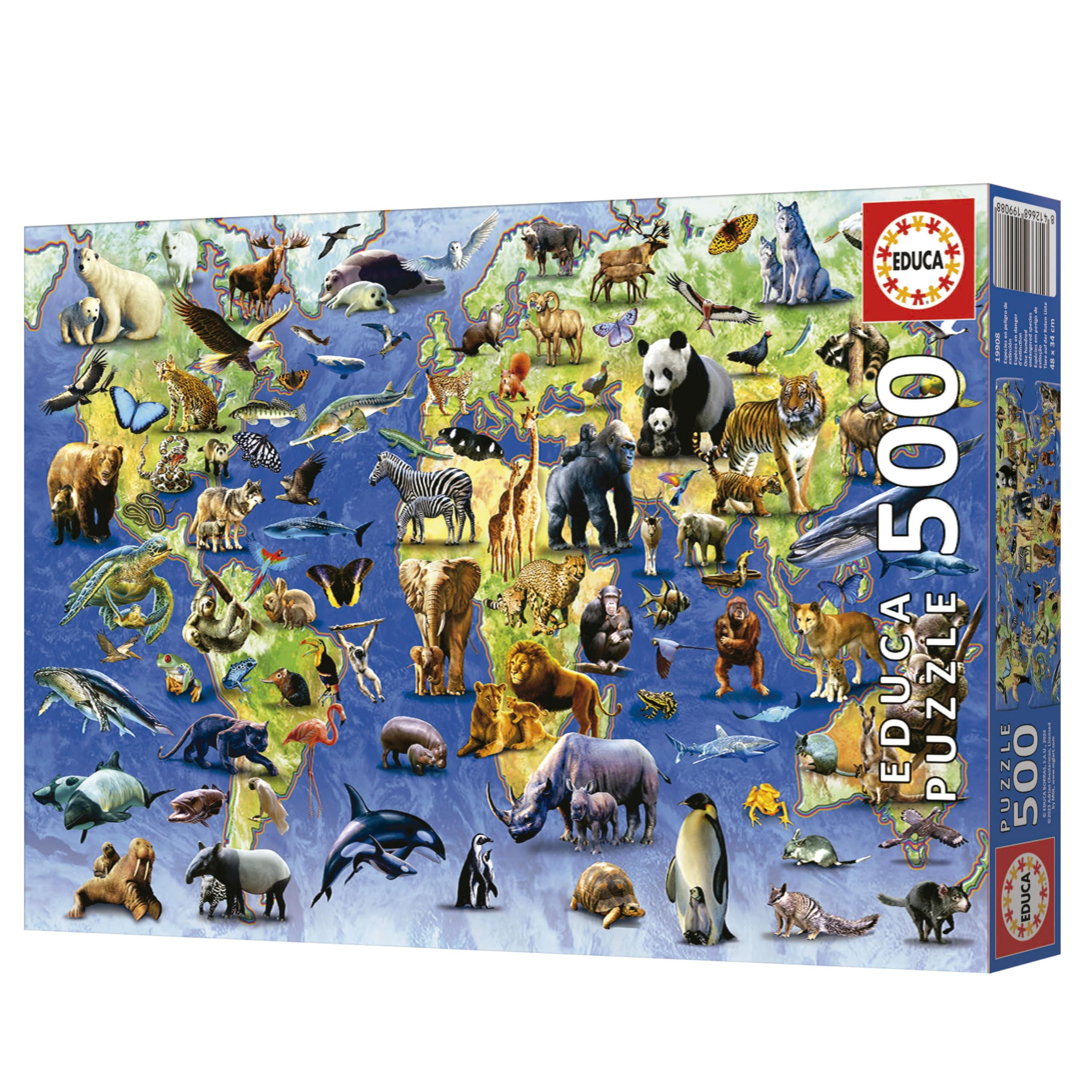 educa-19908-bedrohte-tierarten-puzzle-500-teile-ab-11-jahren image 7