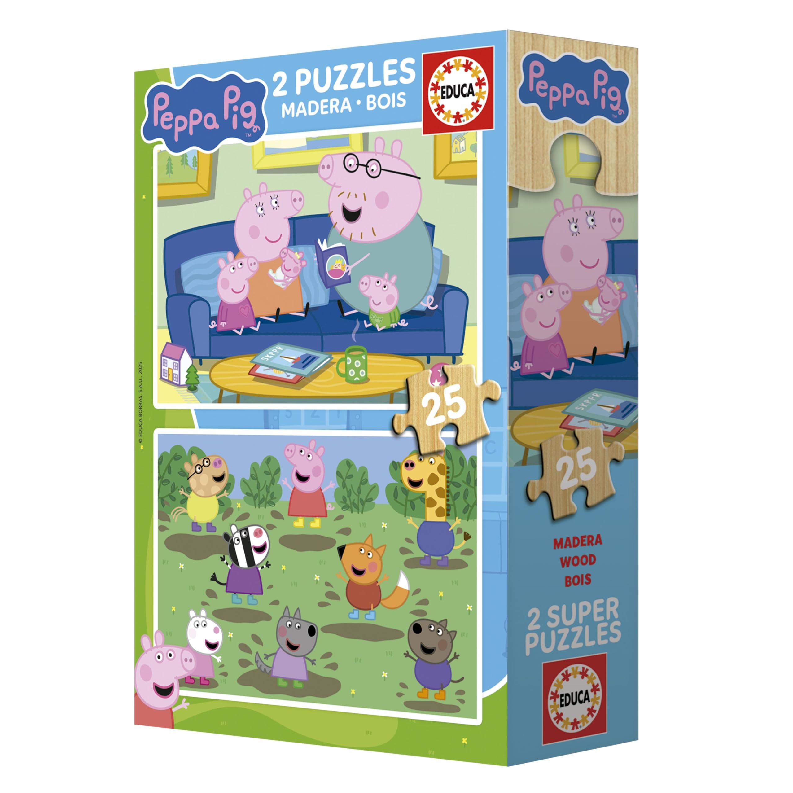 educa-peppa-pig-20324-holzpuzzle-2x25-teile-ab-4-jahre image 3