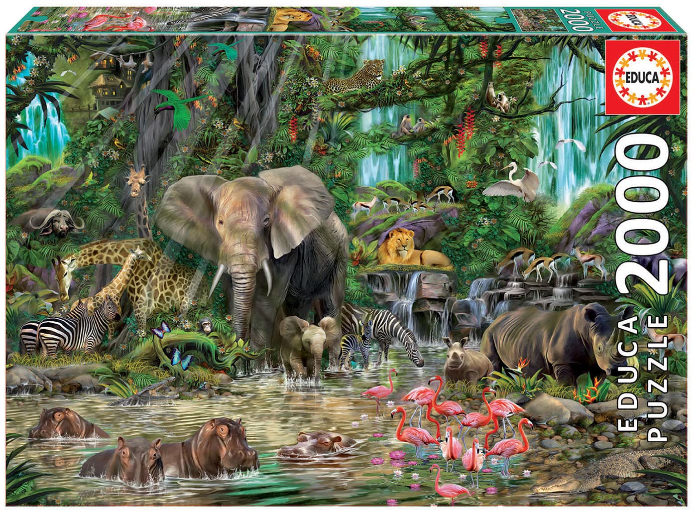 educa-dschungel-16013-puzzle-2000-teile-safari-ab-12-jahren image 1