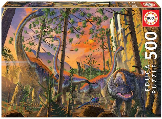 educa-19001-curious-puzzle-500-teile-dinos-ab-10-jahren image 1