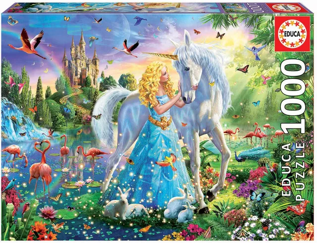 educa-prinzessin-einhorn-17654-puzzle-1000-teile-ab-14-j image 1