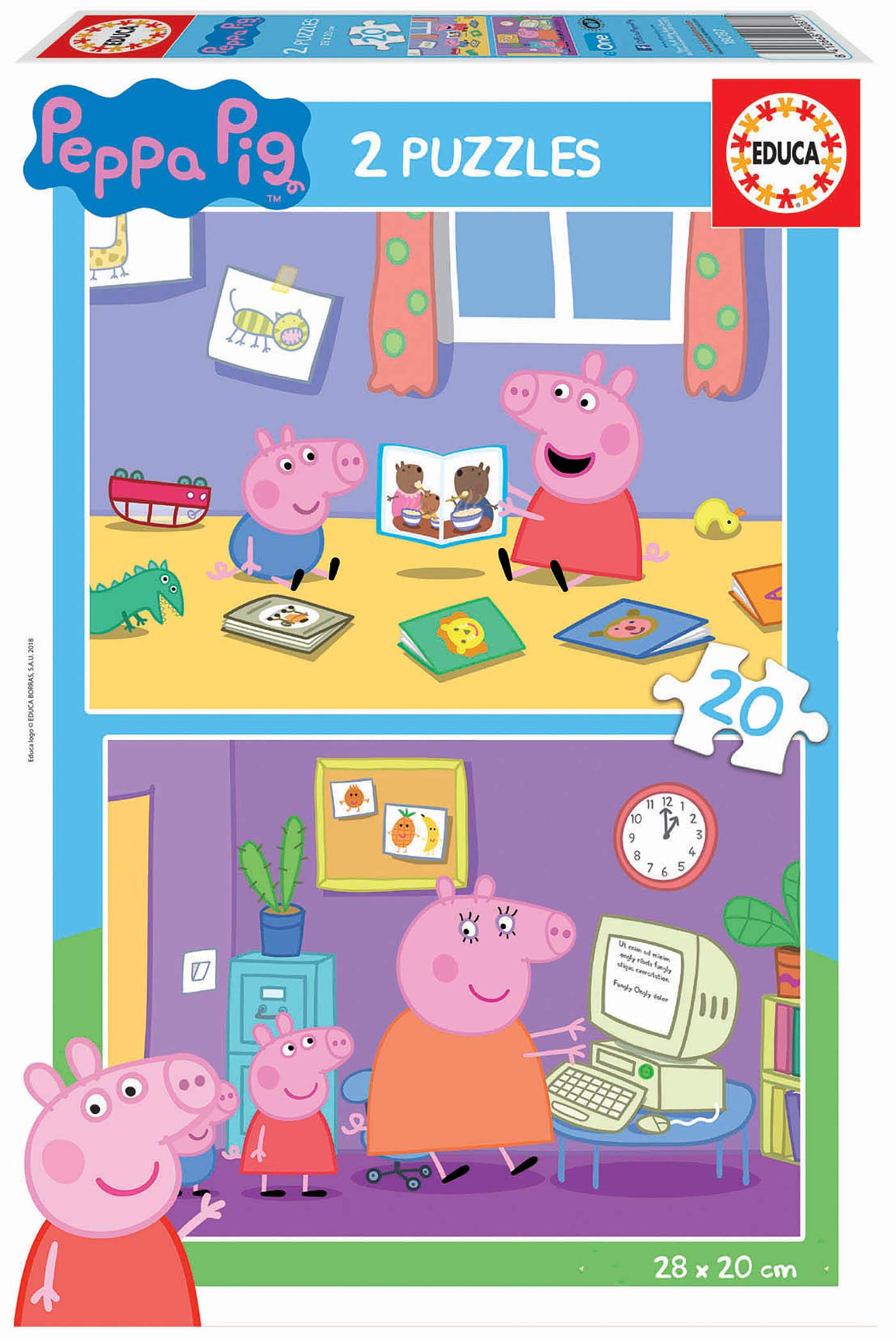 educa-peppa-wutz-18645-kinderpuzzle-4in1-20-80-teile image 5