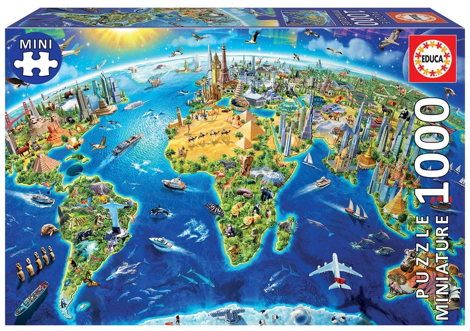 educa-wahrzeichen-der-welt-19036-puzzle-1000-teile-miniature image 1