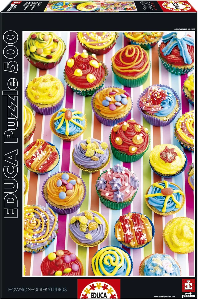 educa-15549-farbenfrohe-cupcakes-puzzle-500-teile image 1