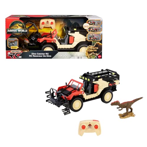 matchbox-jurassic-world-rc-truck-dino-catcher-mit-figur image 7