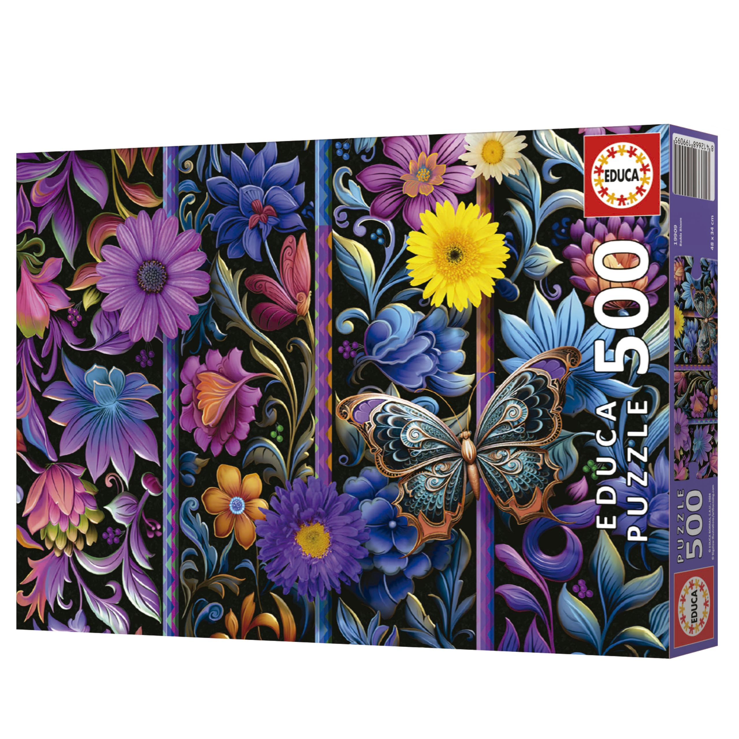 educa-19909-badda-bloom-puzzle-500-teile-blumenmotiv image 7