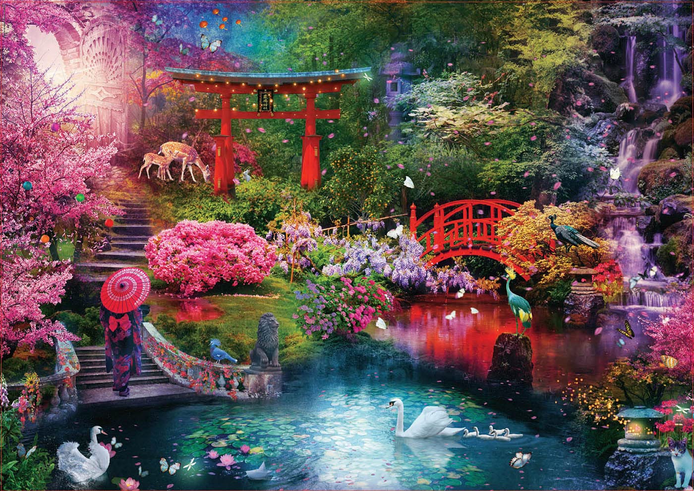 educa-japanischer-garten-19282-puzzle-3000-teile-zen-sakura image 3