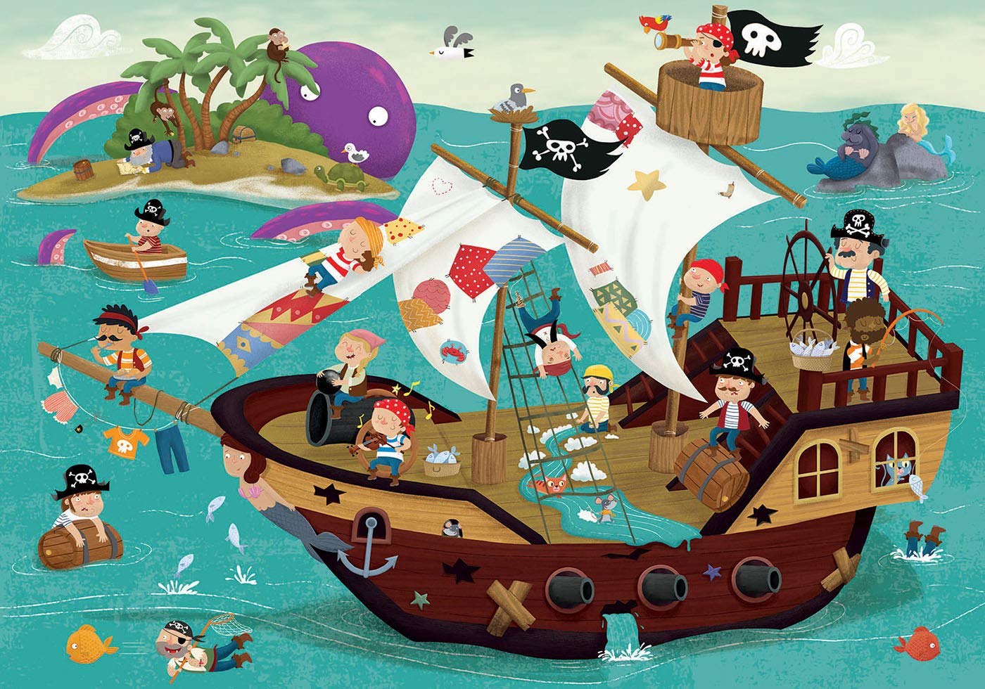 educa-18896-piratenschiff-kinderpuzzle-50-teile-suchpuzzle-ab-4-jahren image 2
