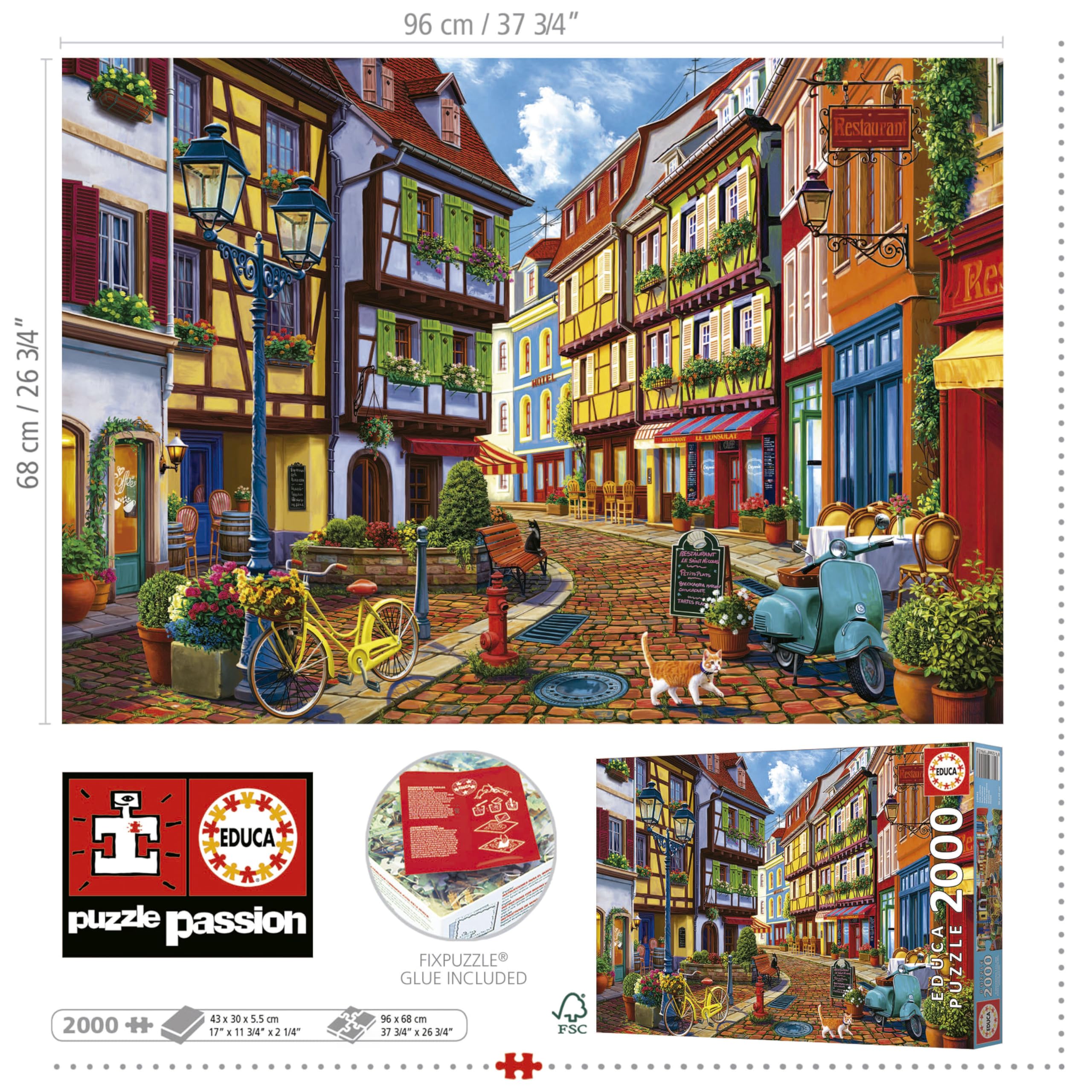 educa-strahlende-strasse-19945-puzzle-2000-teile-dorfstra-e image 3