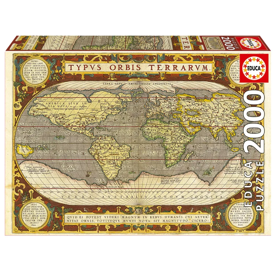 educa-antike-weltkarte-puzzle-2000-teile-96x68-cm image 1