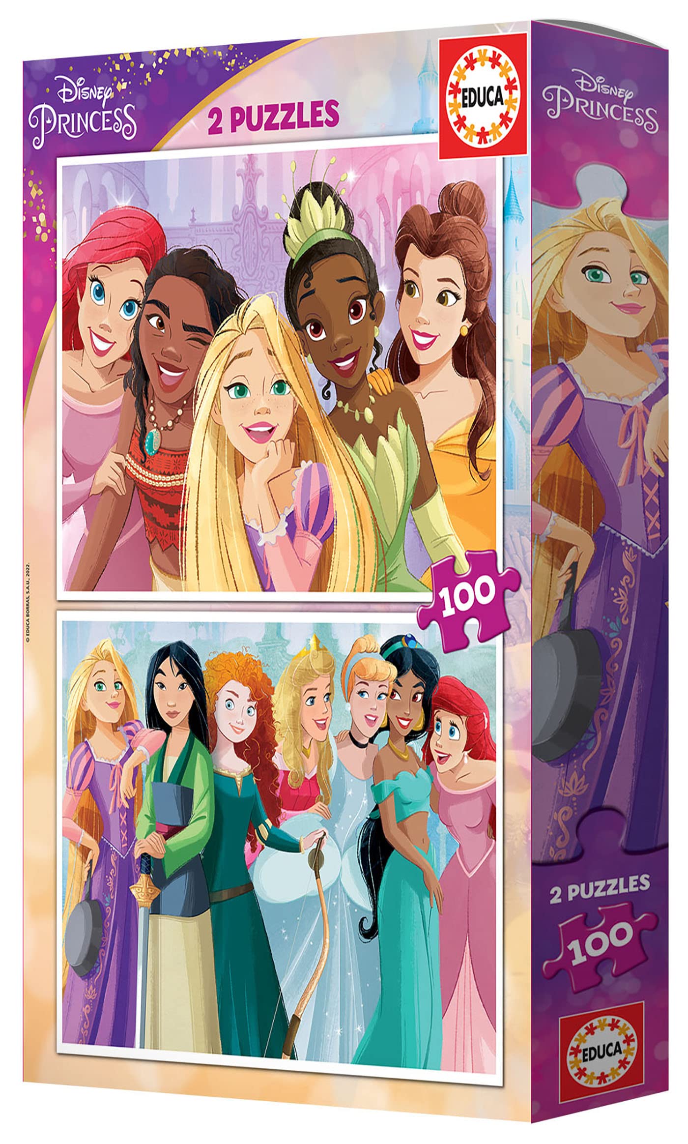 educa-disney-prinzessinnen-kinderpuzzle-2x100-teile-ab-5 image 3
