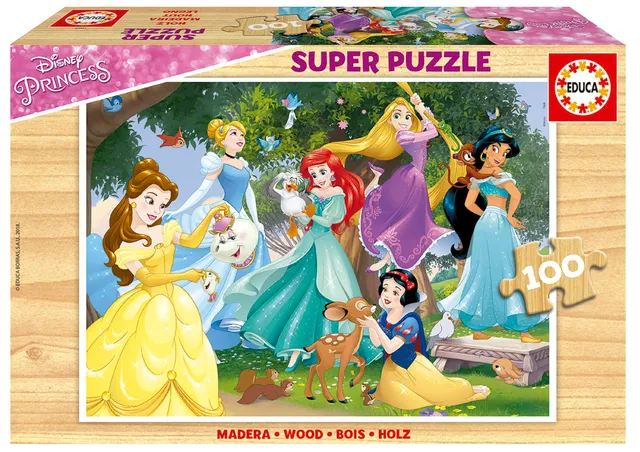 educa-disney-prinzessinnen-17628-holzpuzzle-100-teile-ab-6 image 1