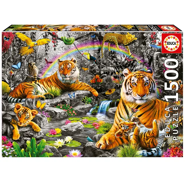 educa-19563-tiger-im-dschungel-puzzle-1500-teile image 1