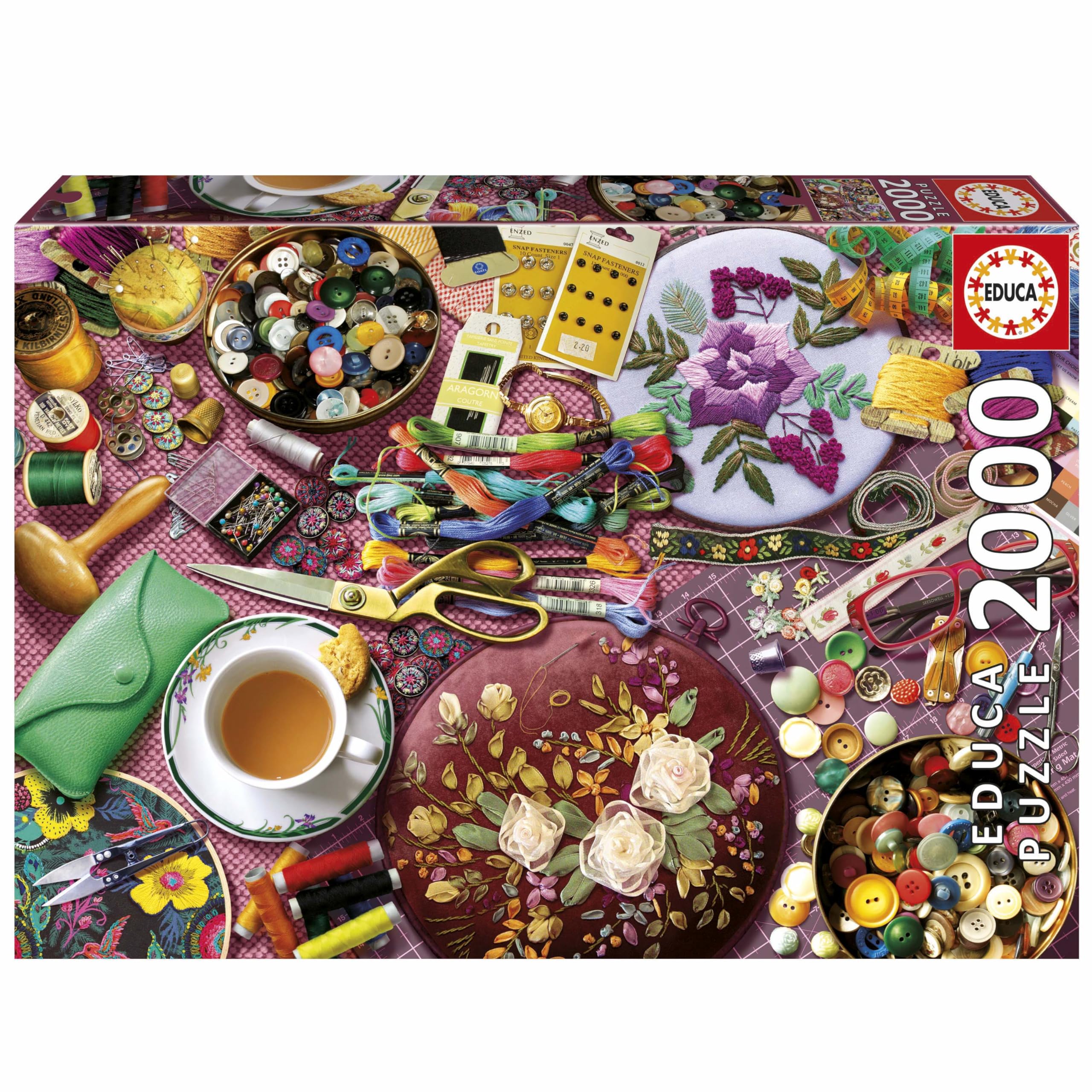 educa-20263-der-n-htisch-puzzle-2000-teile-vintage-n-hen image 1