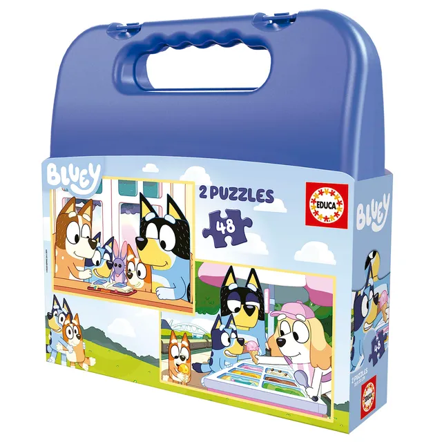 educa-bluey-2x48-teile-kinderpuzzle-28x20cm-ab-4-jahre image 1