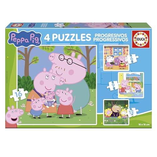 educa-peppa-pig-20325-kinderpuzzle-4er-6-12-teile-ab-3-j image 6