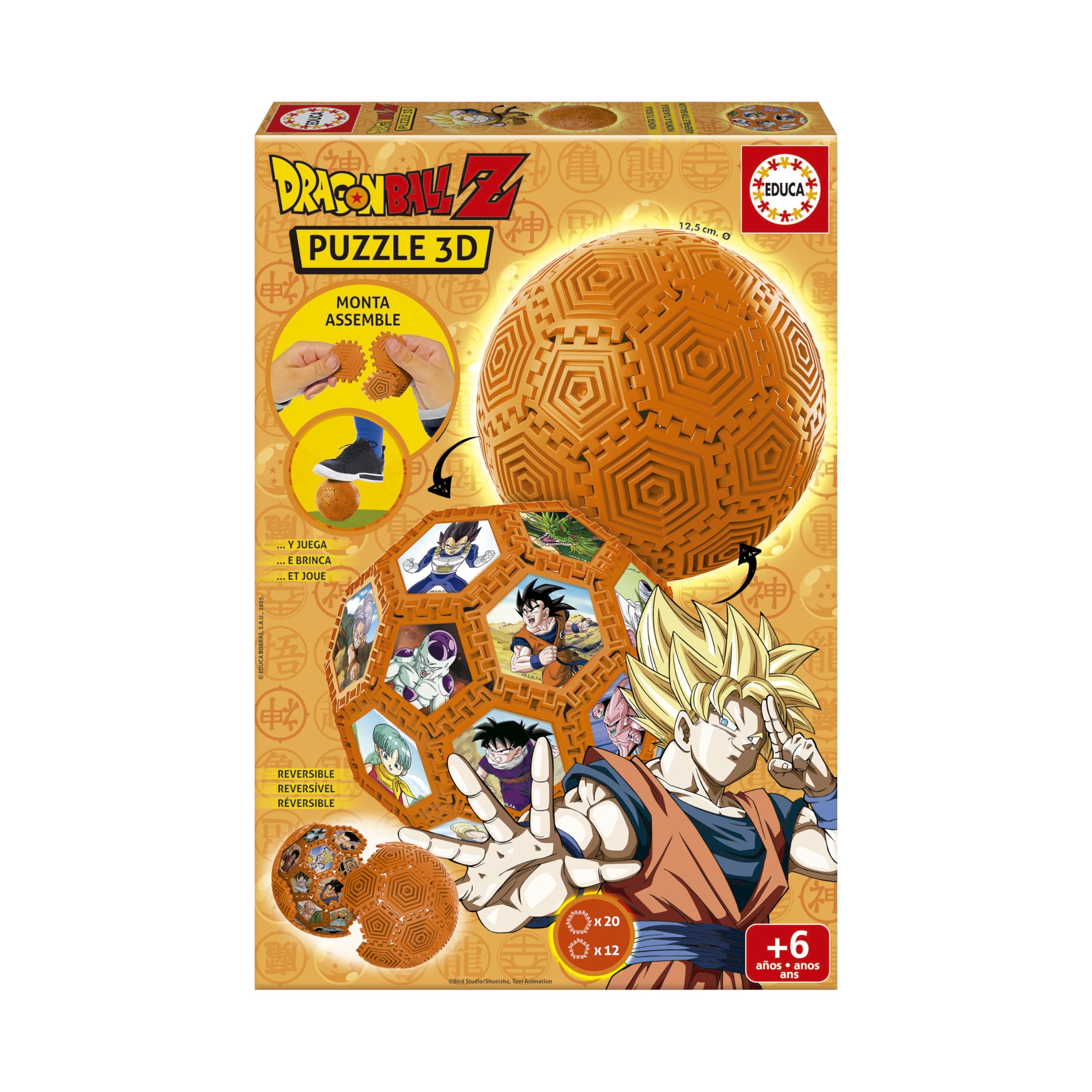 educa-20415-dragon-ball-3d-puzzle-ball-32-teile-14cm-ab-6j image 1