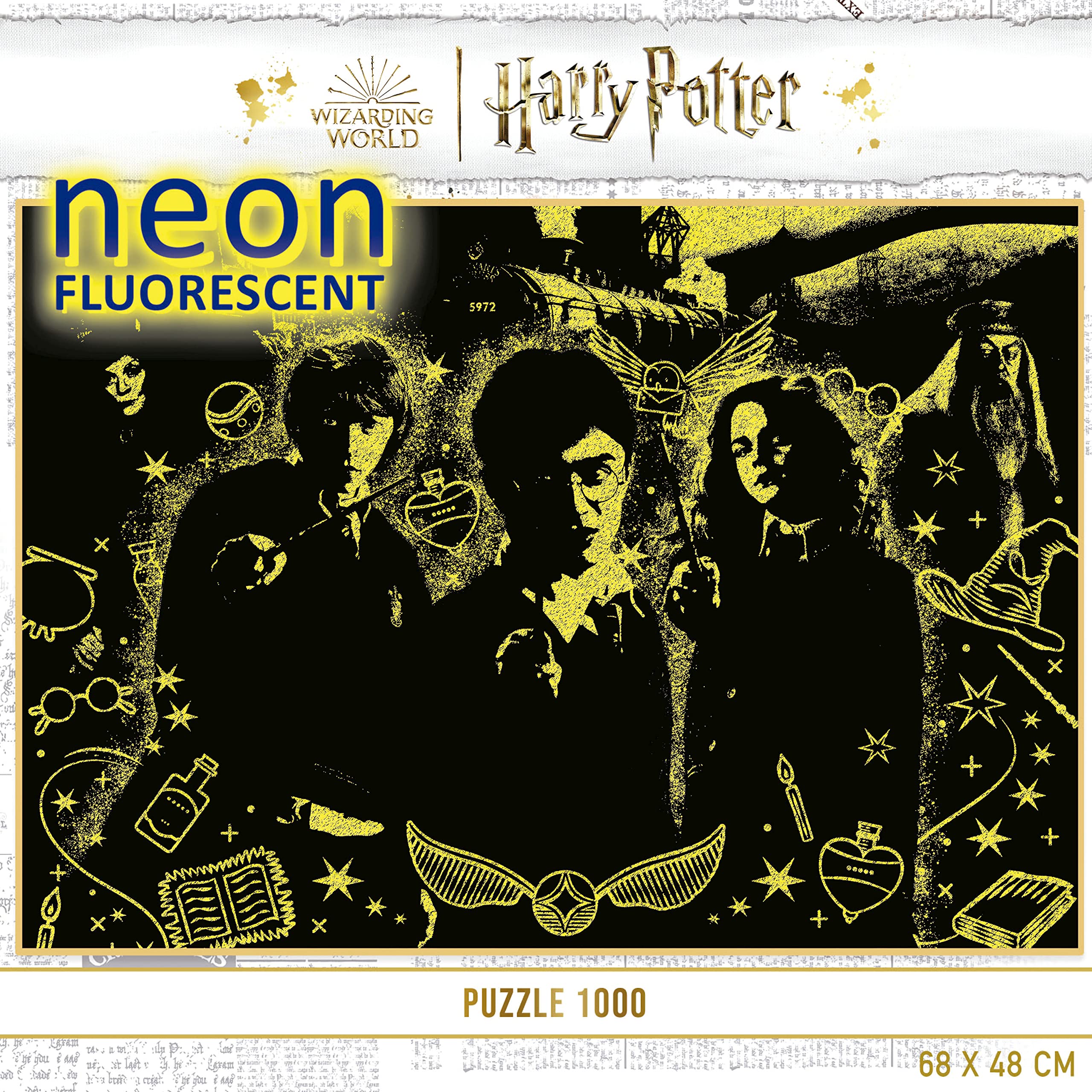 educa-harry-potter-1000-teile-neon-puzzle-nachtleuchtend-68x48 image 4