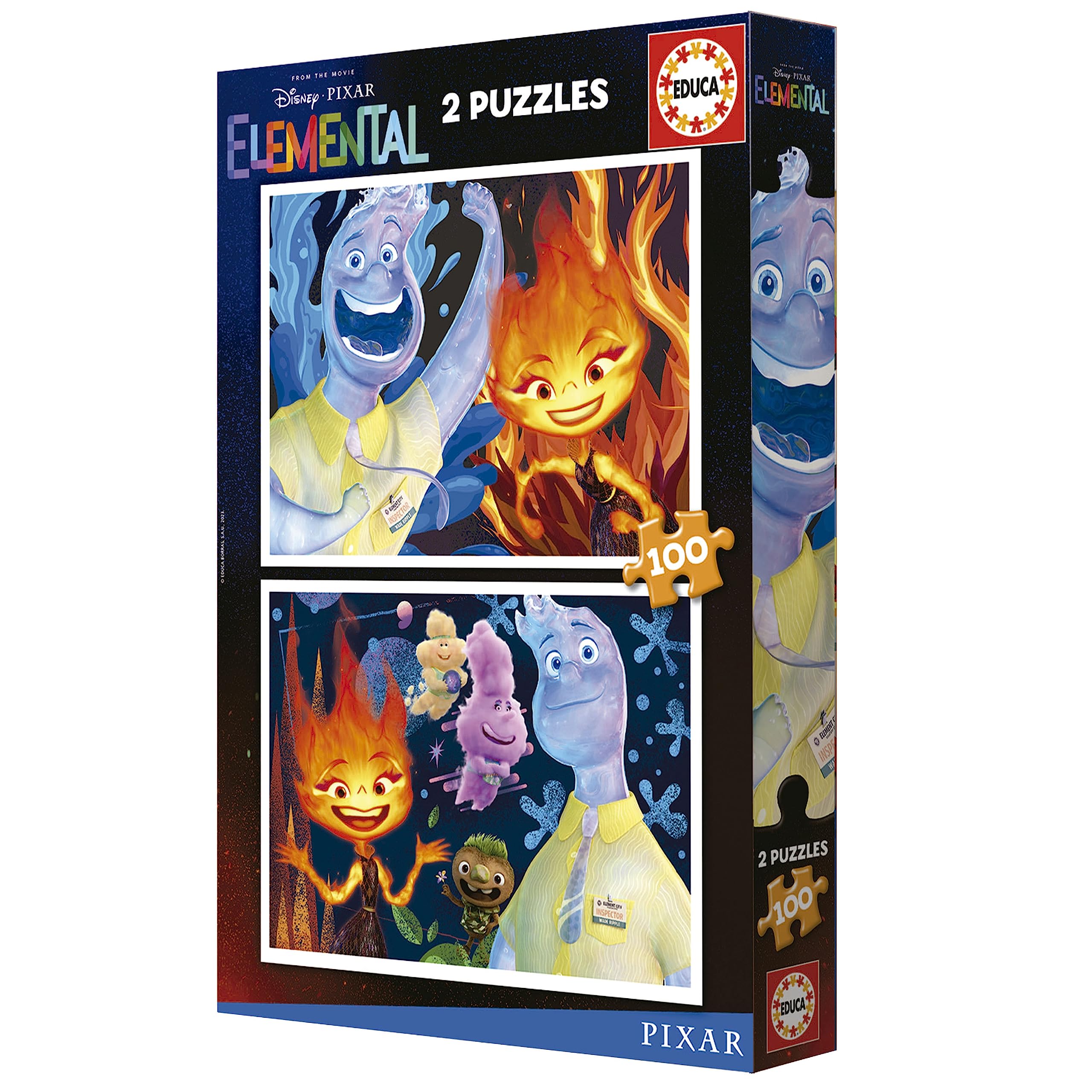 educa-19734-elemental-kinderpuzzle-2x100-disney-pixar image 4