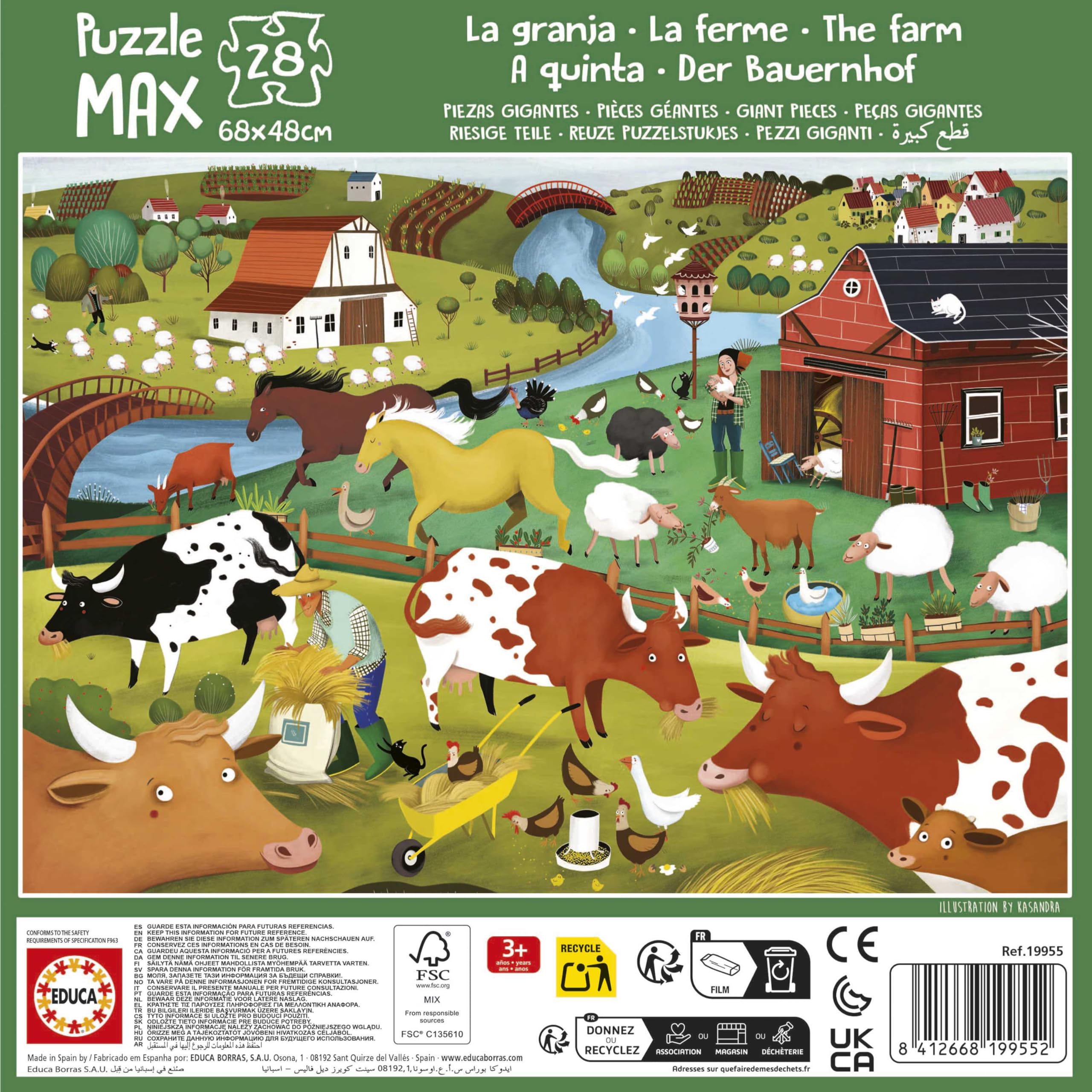 educa-bauernhof-max-19955-xxl-puzzle-28-teile-ab-3-jahren image 2