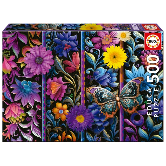 educa-19909-badda-bloom-puzzle-500-teile-blumenmotiv image 1