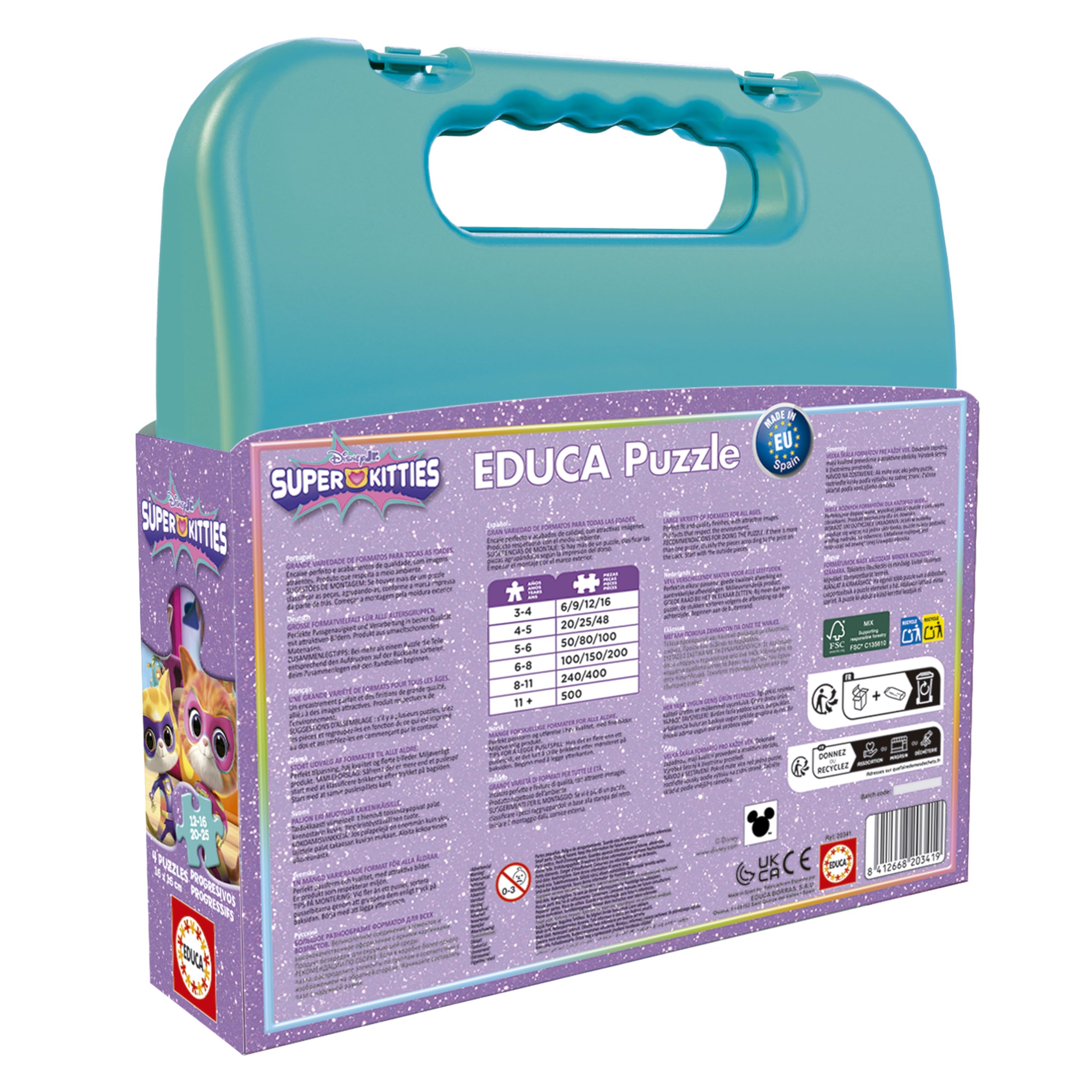 educa-superkitties-20341-puzzle-set-4-tlg-12-25-teile image 2