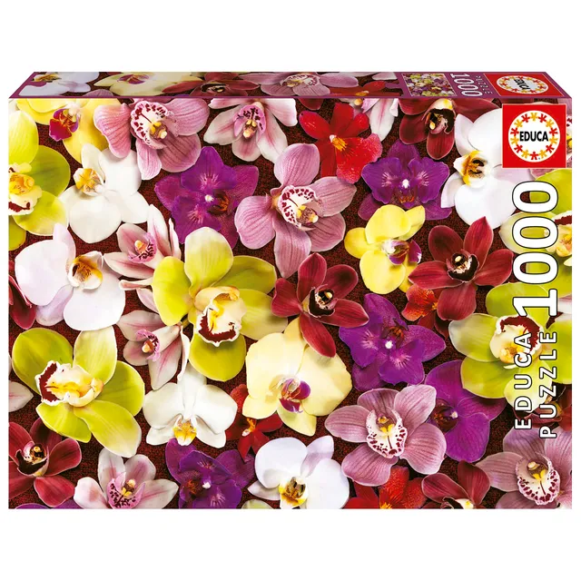 educa-19558-orchideen-collage-puzzle-1000-teile image 1